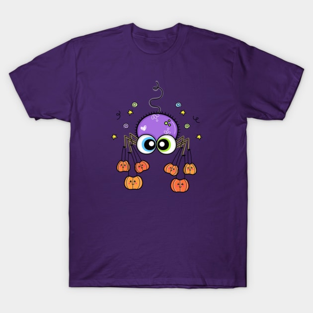 Trick or Treat Spider T-Shirt by 2cuteink